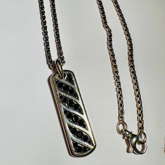 David Yurman Black Diamond Amulet Necklace - Picture 1 of 2